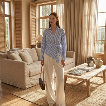 Kadın Bağlama Detaylı Gömlek