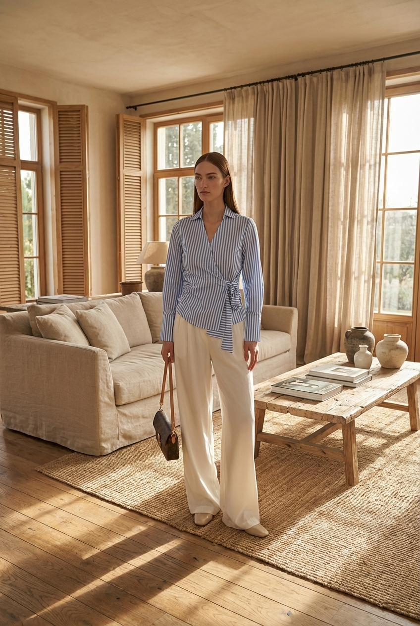 Kadın Bağlama Detaylı Gömlek