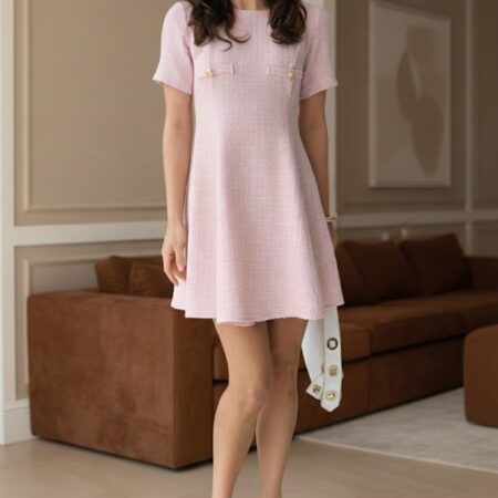 Kadın Kısa Kola Mini Elbise