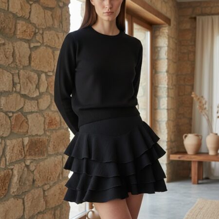 Kadın Fırfırlı Kısa Etek