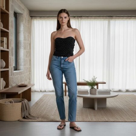 Kadın Siyah Taşlı Büstiyer