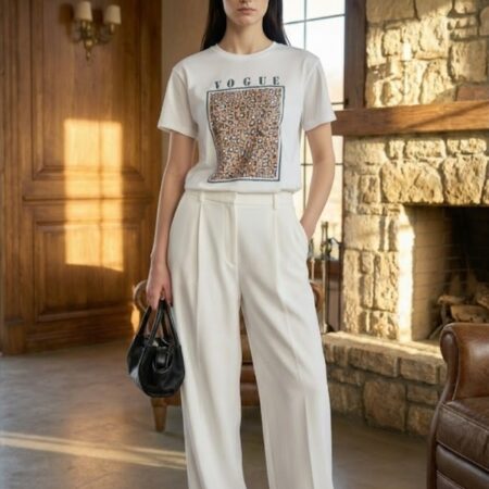 Kadın Leopar Baskılı T-Shirt