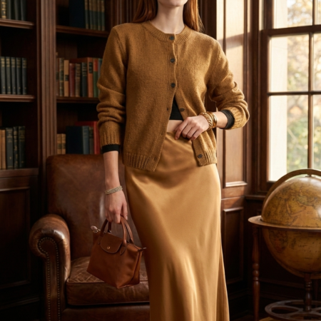 Kadın Füme Bisiklet Yaka Basic Düğmeli Triko Hırka